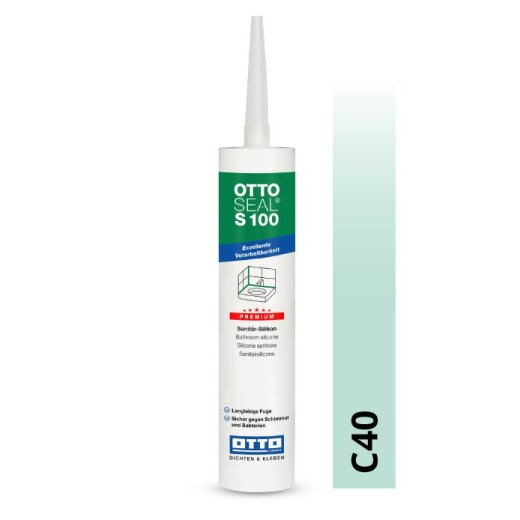 Otto silicone mint C40 glossy "OTTOSEAL® S100" Premium 300 ml Cartridge