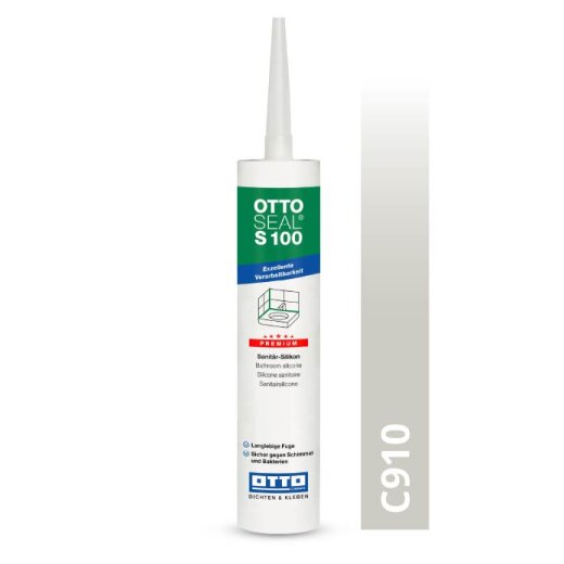 Otto Silikon silbergrau 17 C910 glänzend "OTTOSEAL® S100" Premium 300 ml Kartusche