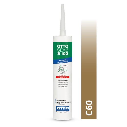 Otto Silikon umbra C60 glänzend "OTTOSEAL® S100" Premium 300 ml Kartusche