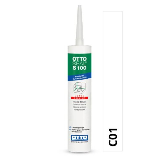 Otto silicone white C01 glossy "OTTOSEAL® S100" Premium 300 ml Cartridge