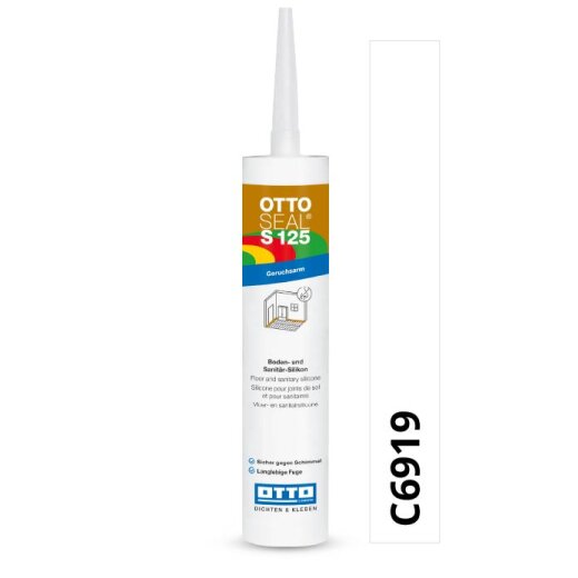 Otto silicone matt white C6919 matt "OTTOSEAL® S125" low-odour 310ml Cartridge