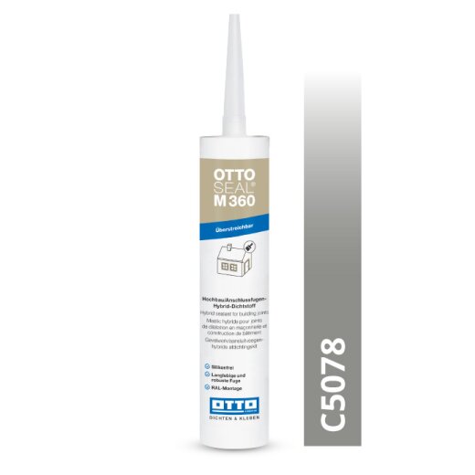 Otto hybrid sealant grey aluminium C5078 glossy "OTTOSEAL® M360" 300ml Cartridge