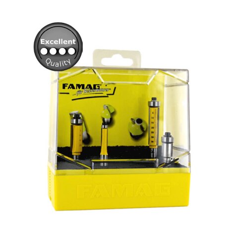 Famag 4-teiliges Bündigfräser Set...