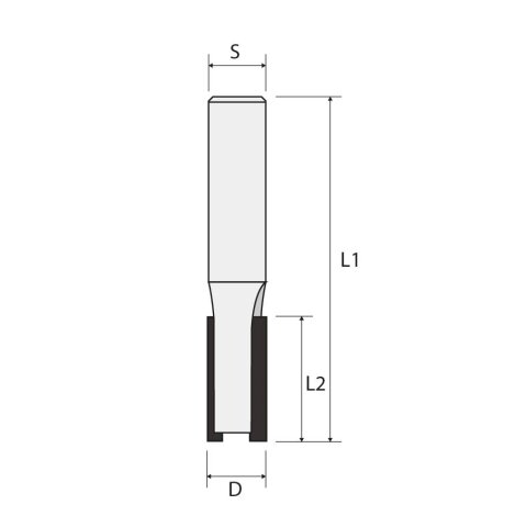 Famag 22mm Nutfräser Z2 HW 22x25/67mm Schaft 12mm