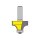 Famag R2mm Rounding cutter "3109" Z2 carbide 16.70x9.50/49mm S8mm with thrust bearing