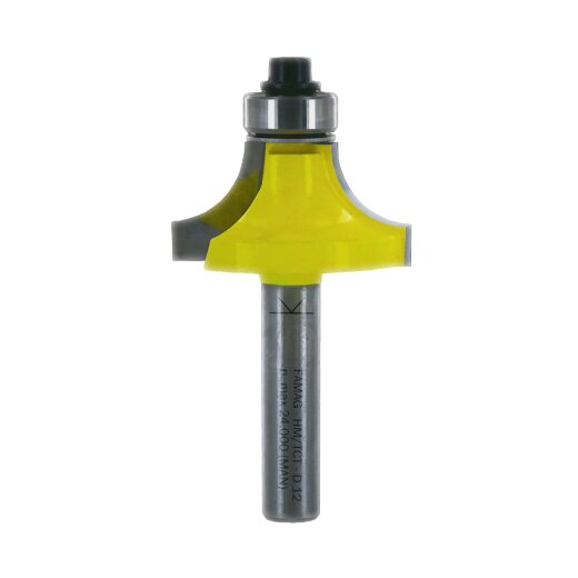 Famag R15.90mm Rounding cutter "3109" Z2 carbide 44.50x22/64mm S8mm with thrust bearing