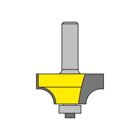 Famag HM-Viertelstabfr&auml;ser D28,6 B12,7 R7,9 GL 51 mm