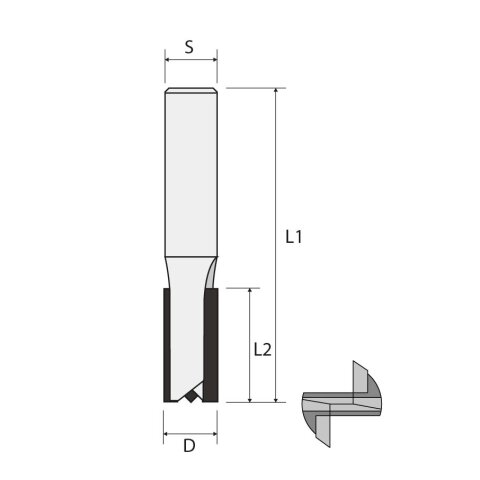 Famag 16mm Rounding cutter Z2+1 carbide 16x30/90mm Shank...