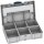 Tanos systainer³ S 76 with dividers light grey (RAL 7035), closure saphire blue (RAL 5003)