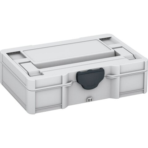 Tanos systainer³ S 76 mit Fachteiler lichtgrau (RAL 7035), Verschluss anthrazit (RAL 7016) - 83550063.2