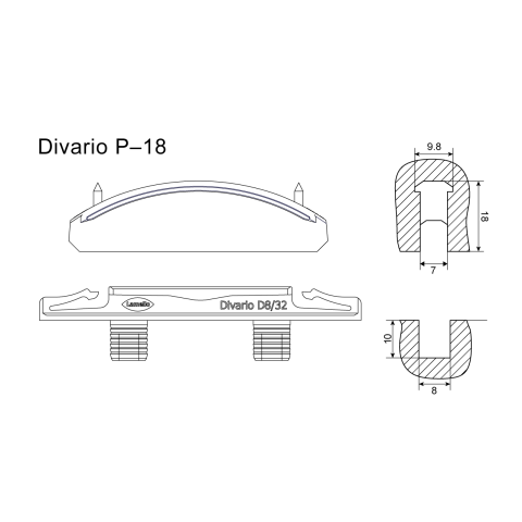 Lamello Divario P-18 Einschiebeverbinder
