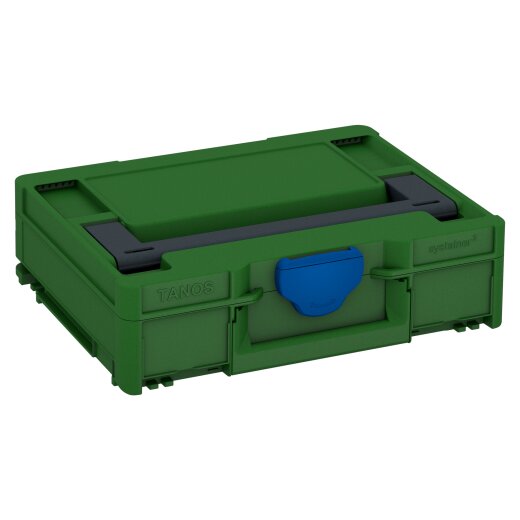 Tanos systainer³ M 112 emerald green (RAL 6001), closure signalblue (HKS 43 K), handle anthracite grey (RAL 7016)