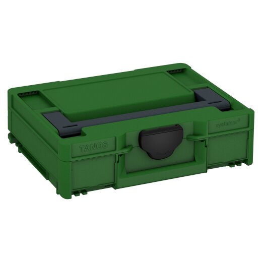 Tanos systainer³ M 112 smaragdgrün (RAL 6001), Verschluss schwarz (RAL 9004), Griff anthrazit (RAL 7016)