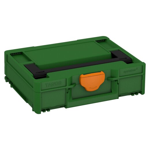 Tanos systainer³ M 112 emerald green (RAL 6001), closure deep orange (RAL 2011), handle signal black (RAL 9004)