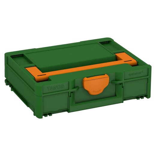 Tanos systainer³ M 112 emerald green (RAL 6001), closure deep orange (RAL 2011), handle deep orange (RAL 2011)