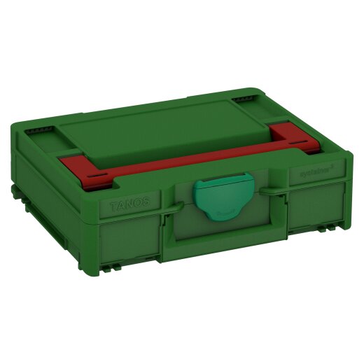 Tanos systainer³ M 112 emerald green (RAL 6001), closure signal green (HKS 54 K), handle carmine red (RAL 3002)