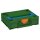 Tanos systainer³ M 112 emerald green (RAL 6001), closure deep orange (RAL 2011), handle Sky blue (RAL 5015)