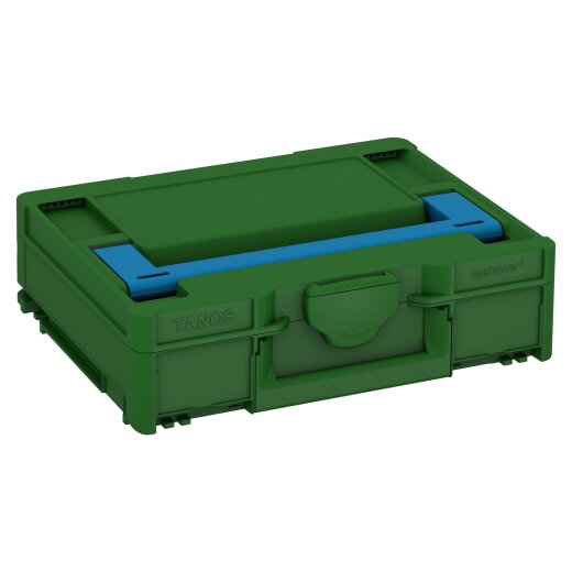 Tanos systainer³ M 112 emerald green (RAL 6001), closure emerald green (RAL 6001), handle Sky blue (RAL 5015)