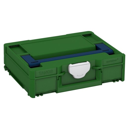 Tanos systainer³ M 112 emerald green (RAL 6001), closure light grey (RAL 7035), handle saphire blue (RAL 5003)