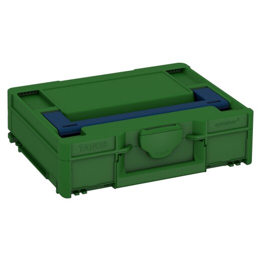 Tanos systainer³ M 112 emerald green (RAL 6001), closure emerald green (RAL 6001), handle saphire blue (RAL 5003)
