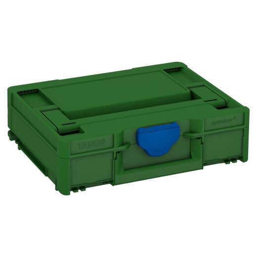 Tanos systainer³ M 112 emerald green (RAL 6001), closure signalblue (HKS 43 K), handle emerald green (RAL 6001)