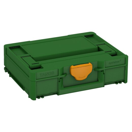 Tanos systainer³ M 112 smaragdgrün (RAL 6001), Verschluss narzissengelb (RAL 1007), Griff smaragdgrün (RAL 6001)