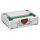Tanos systainer³ M 112 light grey (RAL 7035), closure carmine red (RAL 3002), handle signal green (HKS 54 K)