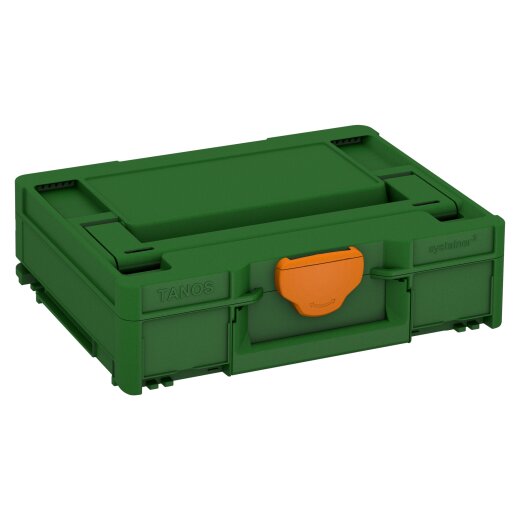 Tanos systainer³ M 112 smaragdgrün (RAL 6001), Verschluss tieforange (RAL 2011), Griff smaragdgrün (RAL 6001)