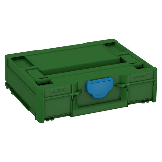 Tanos systainer³ M 112 emerald green (RAL 6001), closure Sky blue (RAL 5015), handle emerald green (RAL 6001)