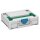 Tanos systainer³ M 112 light grey (RAL 7035), closure Sky blue (RAL 5015), handle signal green (HKS 54 K)