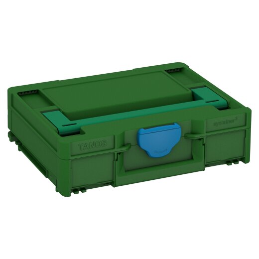 Tanos systainer³ M 112 emerald green (RAL 6001), closure Sky blue (RAL 5015), handle signal green (HKS 54 K)