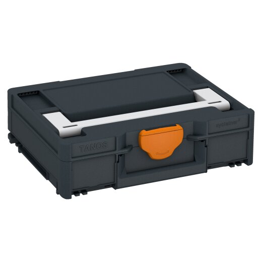Tanos systainer³ M 112 anthracite grey (RAL 7016), closure deep orange (RAL 2011), handle light grey (RAL 7035)