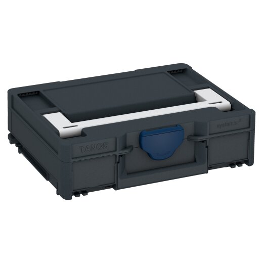 Tanos systainer³ M 112 anthracite grey (RAL 7016), closure saphire blue (RAL 5003), handle light grey (RAL 7035)