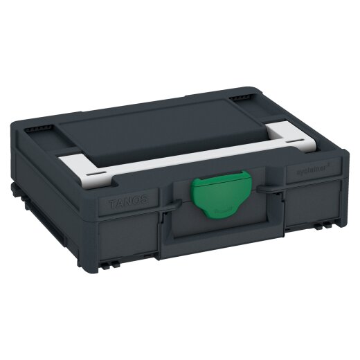 Tanos systainer³ M 112 anthracite grey (RAL 7016), closure signal green (HKS 54 K), handle light grey (RAL 7035)