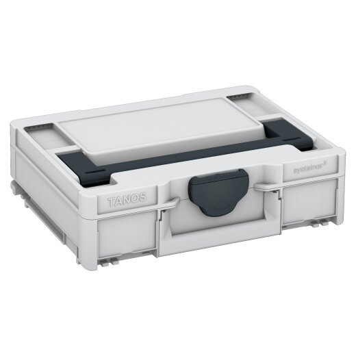 Tanos systainer³ M 112 lichtgrau (RAL 7035), Verschluss anthrazit (RAL 7016), Griff anthrazit (RAL 7016)