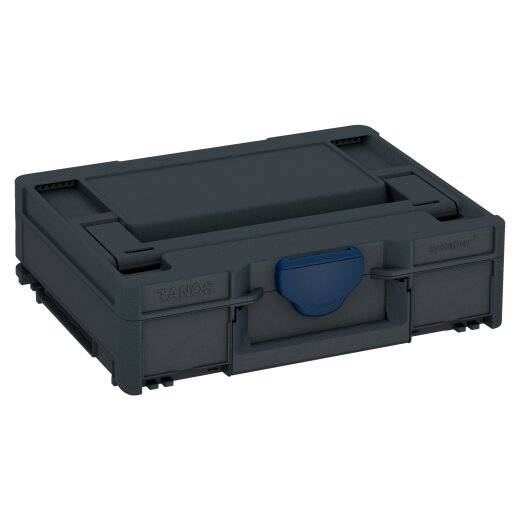 Tanos systainer³ M 112 anthracite grey (RAL 7016), closure saphire blue (RAL 5003), handle anthracite grey (RAL 7016)