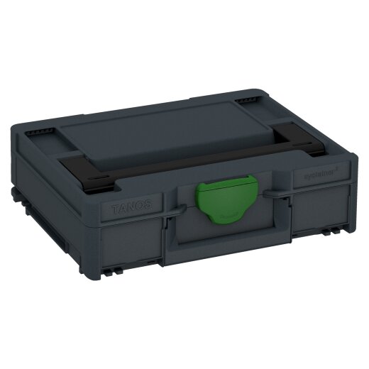 Tanos systainer³ M 112 anthracite grey (RAL 7016), closure emerald green (RAL 6001), handle signal black (RAL 9004)