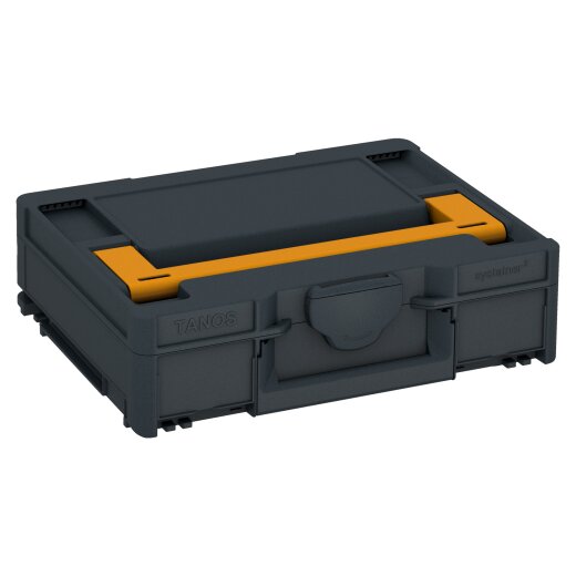 Tanos systainer³ M 112 anthracite grey (RAL 7016), closure anthracite grey (RAL 7016), handle daffodil yellow (RAL 1007)