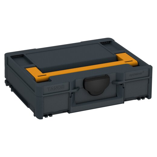 Tanos systainer³ M 112 anthracite grey (RAL 7016), closure signal black (RAL 9004), handle daffodil yellow (RAL 1007)