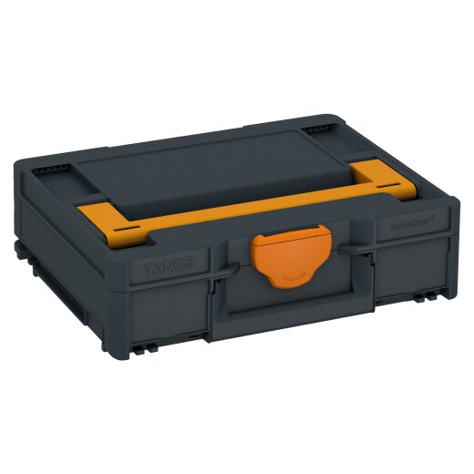 Tanos systainer³ M 112 anthracite grey (RAL 7016), closure deep orange (RAL 2011), handle daffodil yellow (RAL 1007)