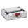 Tanos systainer³ M 112 light grey (RAL 7035), closure carmine red (RAL 3002), handle anthracite grey (RAL 7016)