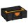 Tanos systainer³ M 137 signal black (RAL 9004), closure deep orange (RAL 2011), handle daffodil yellow (RAL 1007)