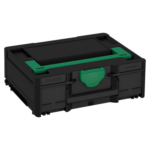 Tanos systainer³ M 137 signal black (RAL 9004), closure signal green (HKS 54 K), handle signal green (HKS 54 K)
