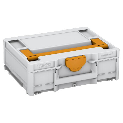 Tanos systainer³ M 137 light grey (RAL 7035), closure daffodil yellow (RAL 1007), handle daffodil yellow (RAL 1007)