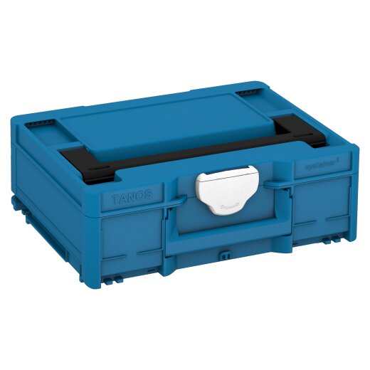 Tanos systainer³ M 137 himmelblau (RAL 5015), Verschluss weiß (RAL 9016), Griff schwarz (RAL 9004)