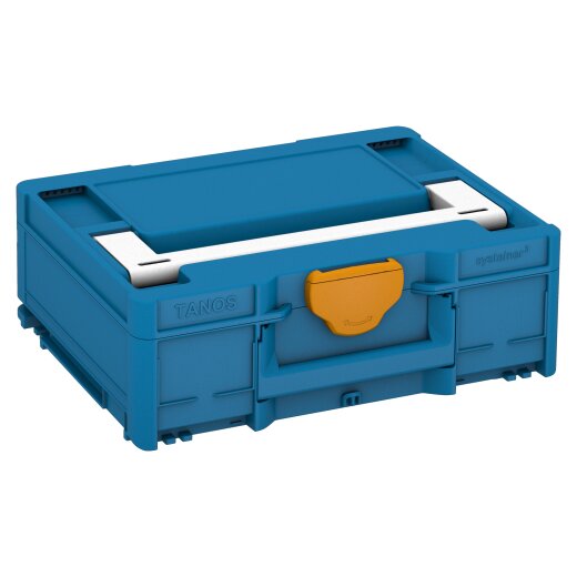 Tanos systainer³ M 137 himmelblau (RAL 5015), Verschluss narzissengelb (RAL 1007), Griff weiß (RAL 9016)