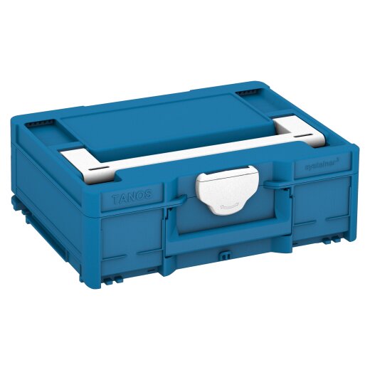 Tanos systainer³ M 137 himmelblau (RAL 5015), Verschluss weiß (RAL 9016), Griff weiß (RAL 9016)