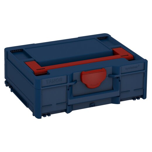 Tanos systainer³ M 137 saphire blue (RAL 5003), closure carmine red (RAL 3002), handle carmine red (RAL 3002)