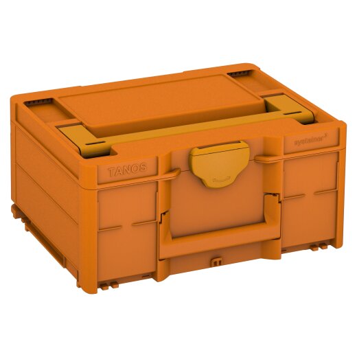 Tanos systainer³ M 187 deep orange (RAL 2011), closure daffodil yellow (RAL 1007), handle daffodil yellow (RAL 1007)