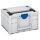 Tanos systainer³ M 237 lichtgrau (RAL 7035), Verschluss signalblau (HKS 43 K), Griff anthrazit (RAL 7016)